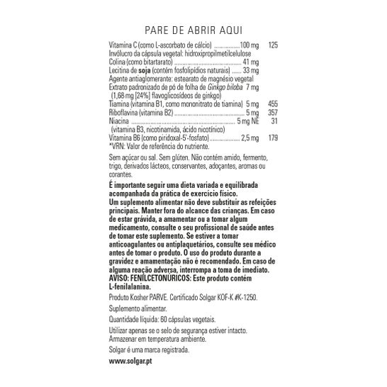 Solgar NeuroNutrients 60 gélules Végétales