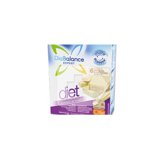 DiaBalance Expert Diet tablette de chocolat blanc 6 Unités