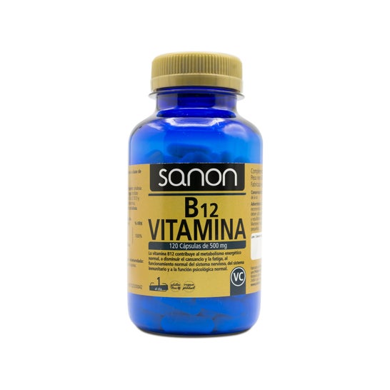 Sanon Vitamine B12 120 Capsules de 500 mg