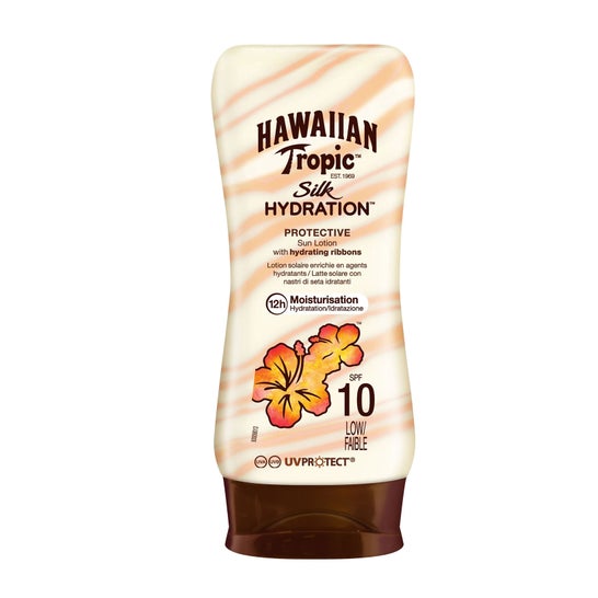Hawaiian Tropic Tropic Tropic Soie Tropic Hydratation Lotion solaire protectrice Spf10 180ml