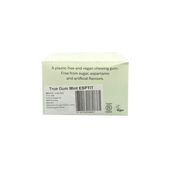 True Gum Chewing-gums Sans Sucre Menthe 24x21 g