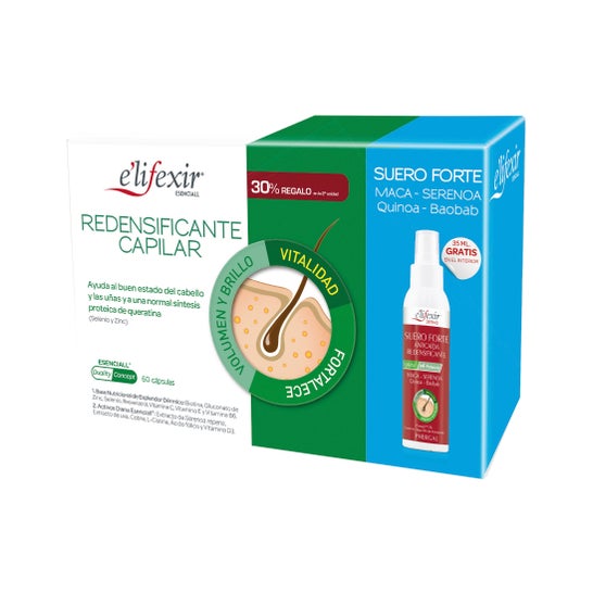 Elifexir Redensifieur de cheveux 2X30Caps + Sérum anti-chute 35ml