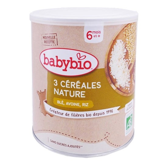 BabyBio 3 Céréales Nature 220g