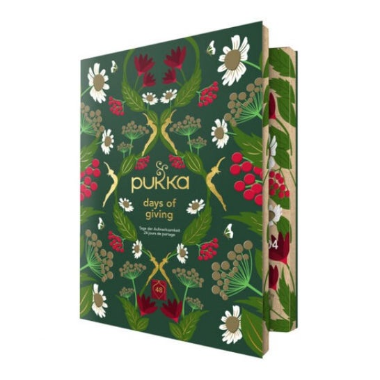 Calendrier De L'Avent Thé Pukka 2025 - 24 Sachets Infusions Bio Variées, Saveurs Hivernales, Cadeau Noël Gourmand