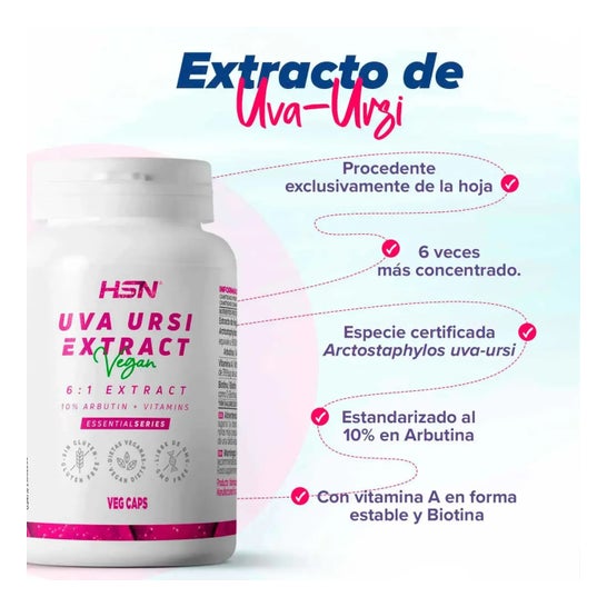 HSN Extracto de Uva Ursi 6:1 500mg 120vcaps