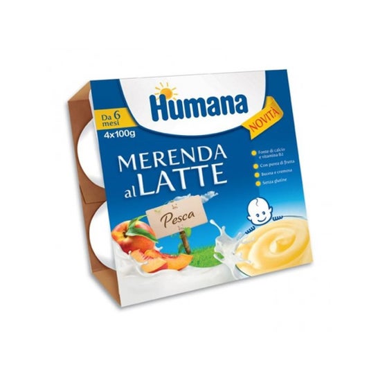 Humana Merenda Pêche 4X100G