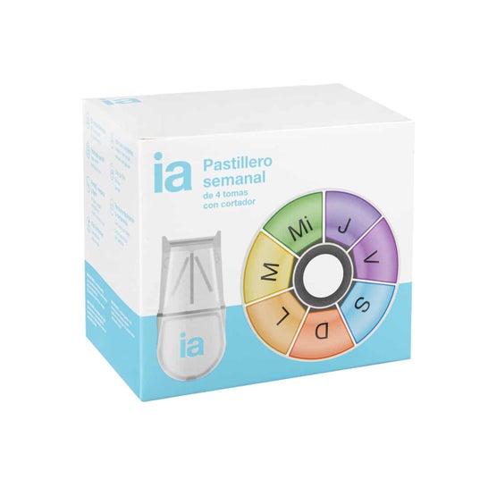 Interapothek Pilulier Semaine 4 Prises avec Découpeur 28 uts