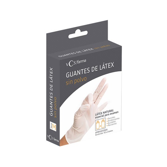 VCS Latex Gants sans poudre sans poudre T-2 10 Unités