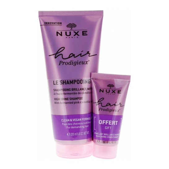 Nuxe Hair Prodigieux Shampoing Brillance Miroir 200ml + Après-Shampooing 30ml