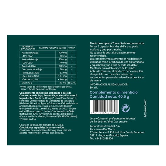 DocMorris Isoflavones Complexe 60 Gélules (Expire dans moins de 6 mois)