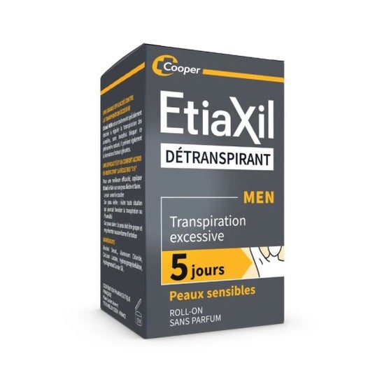 Etiaxil Men Détranspirant Transpiration Excessive Peaux Sensibles Roll-On 50ml