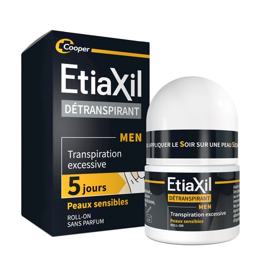 Etiaxil Men Détranspirant Transpiration Excessive Peaux Sensibles Roll-On 15ml