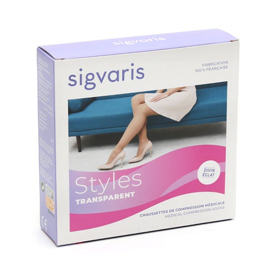 Sigvaris Styles Transparent Chaussette 2 Beige 150 TMN 1 Paire