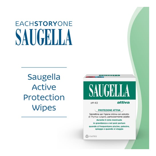 Saugella Attiva lingettes 10 Unités