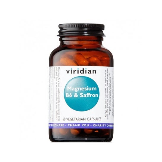 Viridian Magnésium Vitamine B6 Safran 60caps