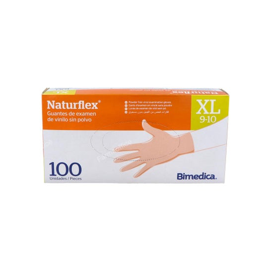Naturflex Gants Vynile Transparent TXL 100uts