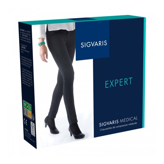 Sigvaris 3 Expert Bas Autofix Femme Noir Long S 1 Paire