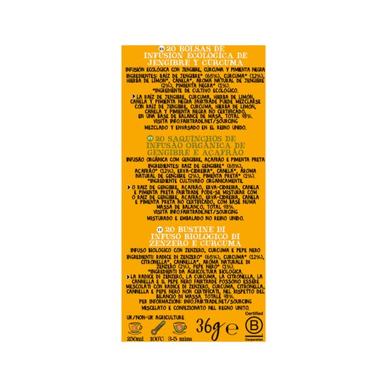 Cupper Infusion de Gingembre et Curcuma Bio 20uts