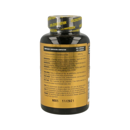 Gold Nutrition L-Carnitine 750 mg 60 Gélules