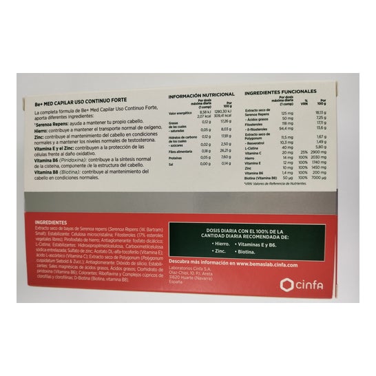 Be+ Capillaire Usage Occasionnel Forte 90 Comprimés