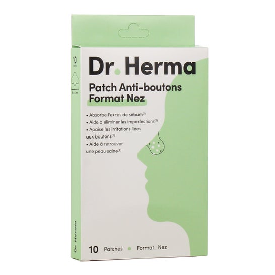 Dr. Herma Patch Anti-Boutons Format Nez 10 Patches
