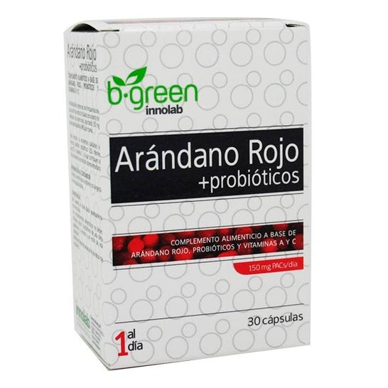 B-green cranberry + probiotiques 30caps