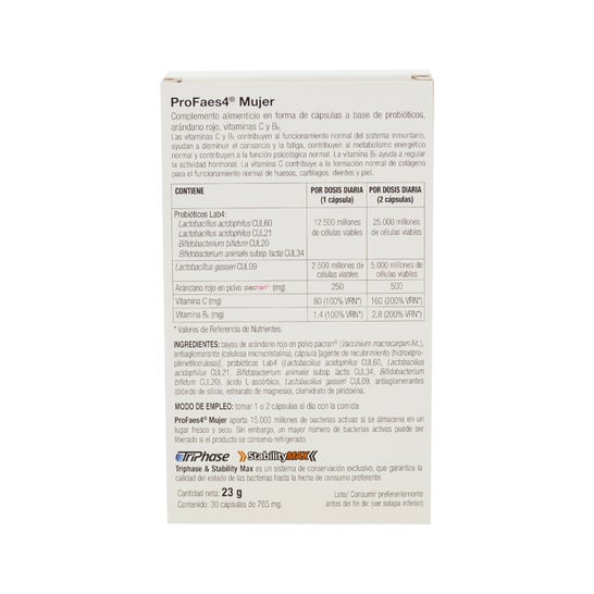 ProFaes4 Probiotiques Femme 30 Capsules