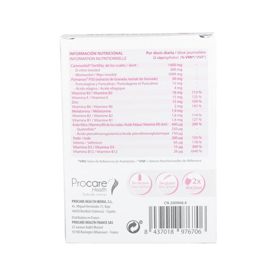 Procare Health Ovosicare Fertility 30 Gélules