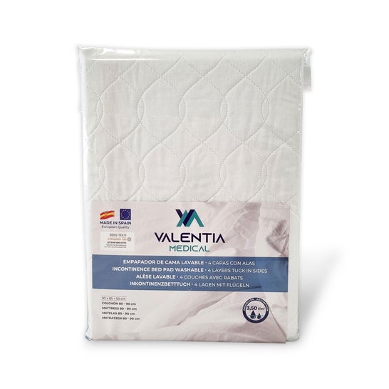 Dessous de lit lavable Valentia Medical 4 couches avec ailes Mod. Europa 1 pc