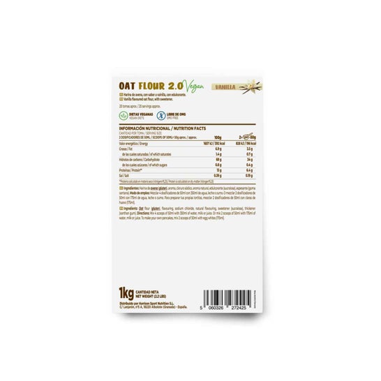 HSN Harina de Avena Instantánea 2.0 Vainilla 1kg