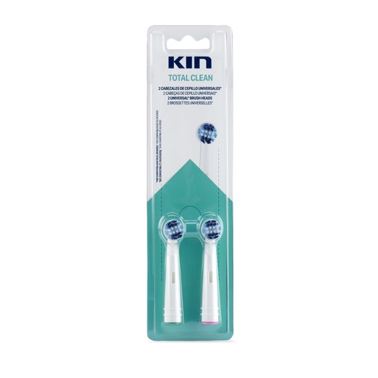Kin Remplacement de la brosse à dents électrique Nettoyage total 2 U