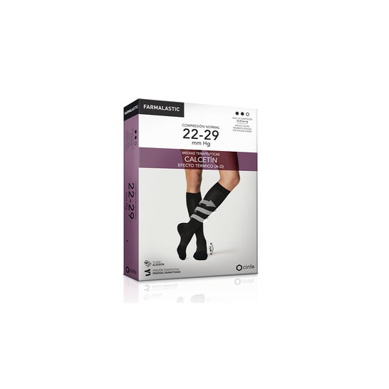 Farmalastic Chaussette Effet Thermique Normal TM Noir 1 Paire