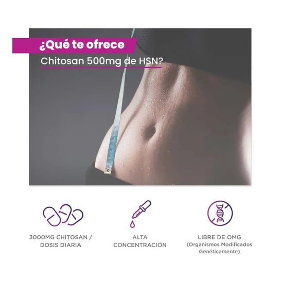 HSN Chitosán 500mg 120vcaps
