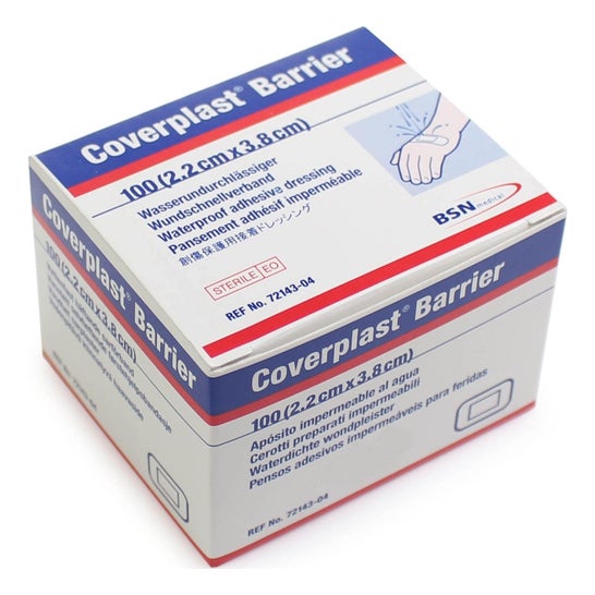 Coverplast Barrier Barrier Pansement Adhésif 3,8x3,8cm 100uts
