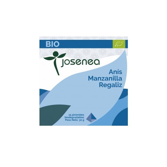 Josenea anós manzanilla réglisse bio boîte 15 pyramides