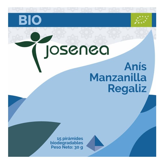 Josenea anós manzanilla réglisse bio boîte 15 pyramides