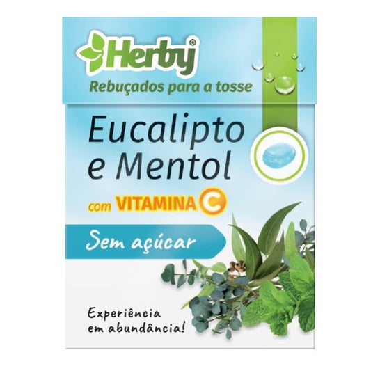 Herby Bonbons Eucalyptus Menthol Avec Vitamine C Sans Sucre Boîte 50g Herby Bonbons Eucalyptus Menthol Avec Vitamine C Sans Sucre Boîte 50g