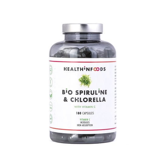 Healthinfoods Spirulina Chlorella Bio 180caps