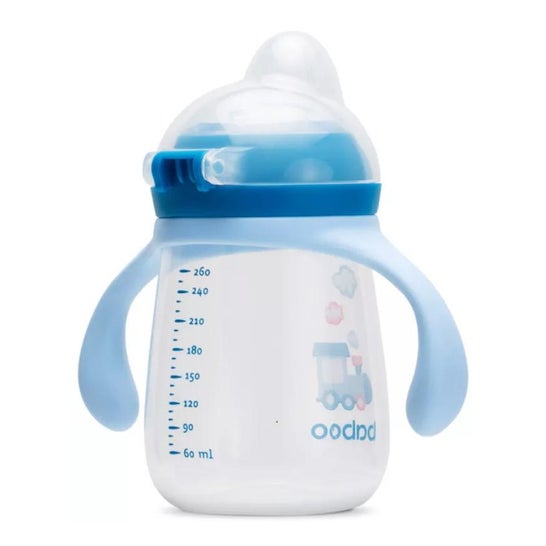 Baboo Gobelet avec Embout Silicone Transport Bleu 6M 260ml 1ut Baboo Gobelet avec Embout Silicone Transport Bleu 6M 260ml 1ut