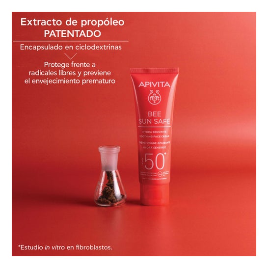 Apivita Bee Sun Safe Hydra Sensitive Soin Apaisant Visage SPF 50+ 50 ml