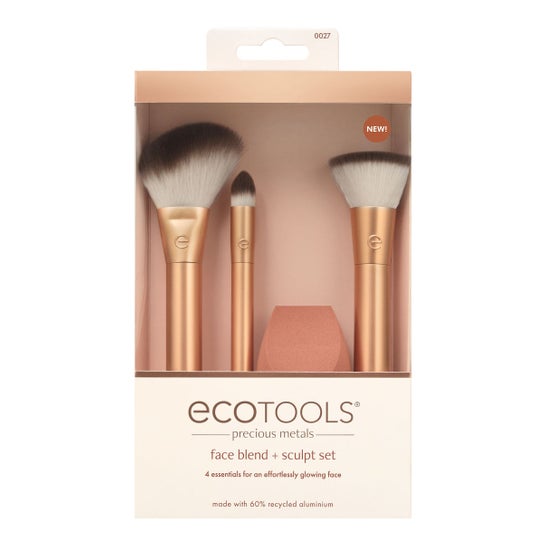 Ecotools Precious Metals Set de Pinceaux Visage 4 Unités