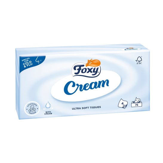 Foxy Tissues Faciaux Cream Peau Sensible 75uts