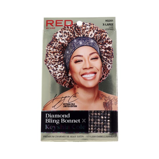 Red By Kiss Diamond Bling Bonnet XL Luxe Leopard 1ut