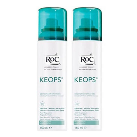 Roc Keops Desodorante Spray Seco 2x150ml