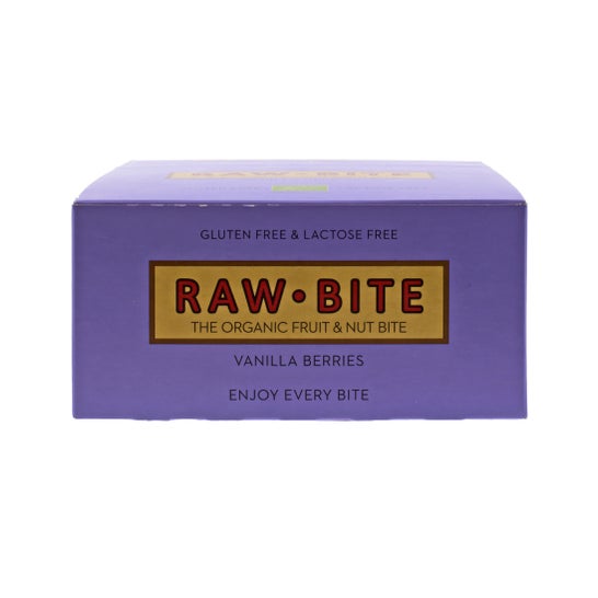 Raw Bite Pack Barres Biologiques Vanille Et Fruits Rouges 12x50g
