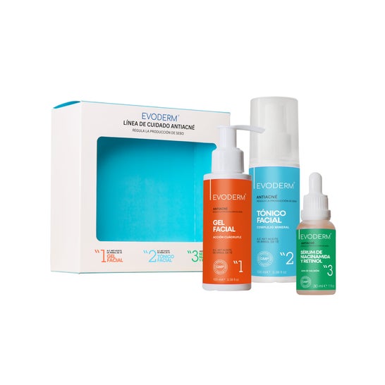 Evoderm Set Soin Antiacné Gel Gel + Tonique + Sérum