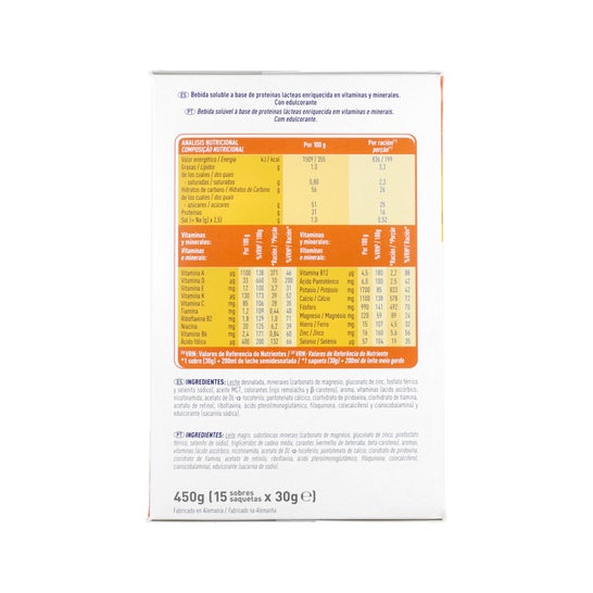 Meritene® Force et Tonus Shakes Goût Fraise 15 sachets