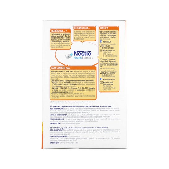 Meritene® Force et Tonus Shakes Goût Fraise 15 sachets