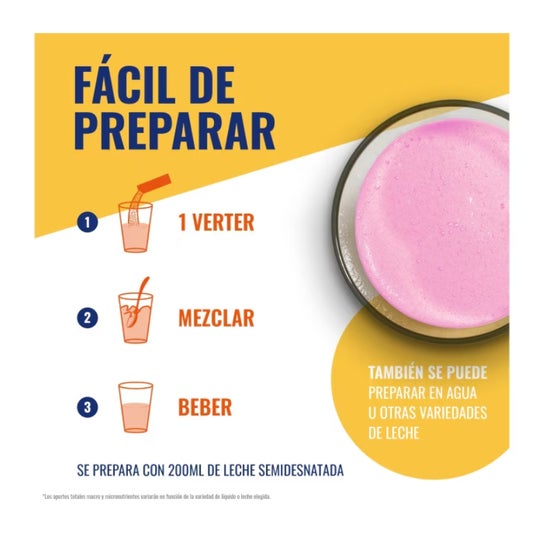 Meritene® Force et Tonus Shakes Goût Fraise 15 sachets