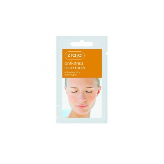 Masque facial anti-stress Ziaja à l'argile jaune 7ml